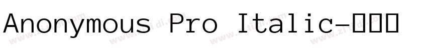 Anonymous Pro Italic字体转换